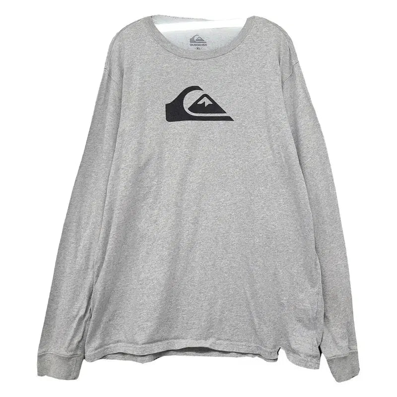 [BUNJANG] Quiksilver Printing Light Grey Long Sleeve T-Shirt XL / 퀵실버 프린팅 라이트 그레이 긴팔티 XL