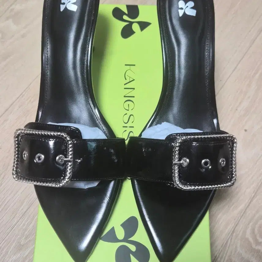 [BUNJANG] Kang Sisters Buckle Mule Heels / 강자매 버클 뮬 힐
