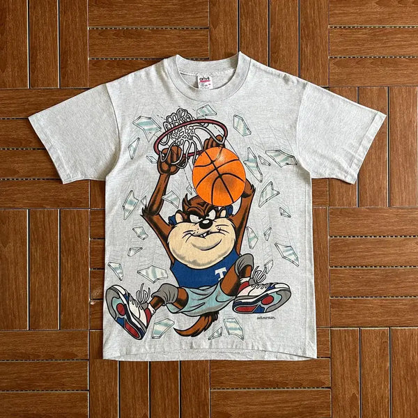 [BUNJANG] 90s Anvil Looney Tunes Taz Cotton T-Shirt M / 90s Anvil 앤빌 usa 코튼 루니튠즈 타즈 반팔티 M