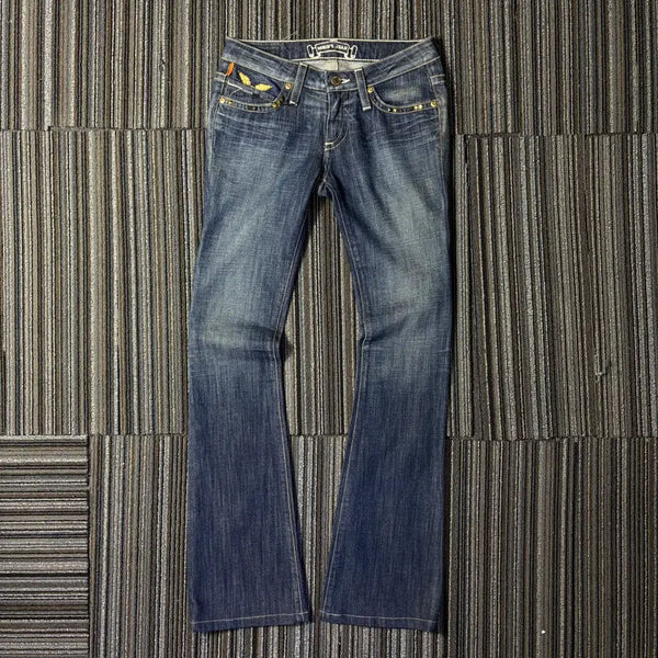 [BUNJANG] Robins Jean Indigo Bootcut Denim Pants with Stud Detail / 로빈스진 인디고 부츠컷 데님팬츠 스터드 디테일