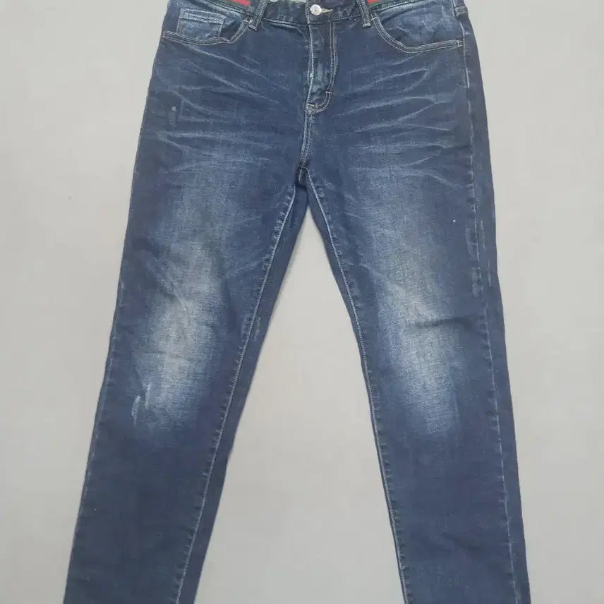[BUNJANG] Vintage Bee Leather Patch Slim Fit Jeans / [34] 빈티지 벌 래더패치 슬림진 청바지