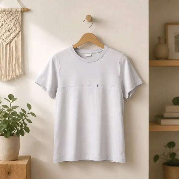[BUNJANG] KUHO Plus 2025 Minimal Cut Short Sleeve T-Shirt Size 1 / 구호플러스(kuho plus) 2025 미니멀 절개 반팔 티셔츠 1사이즈