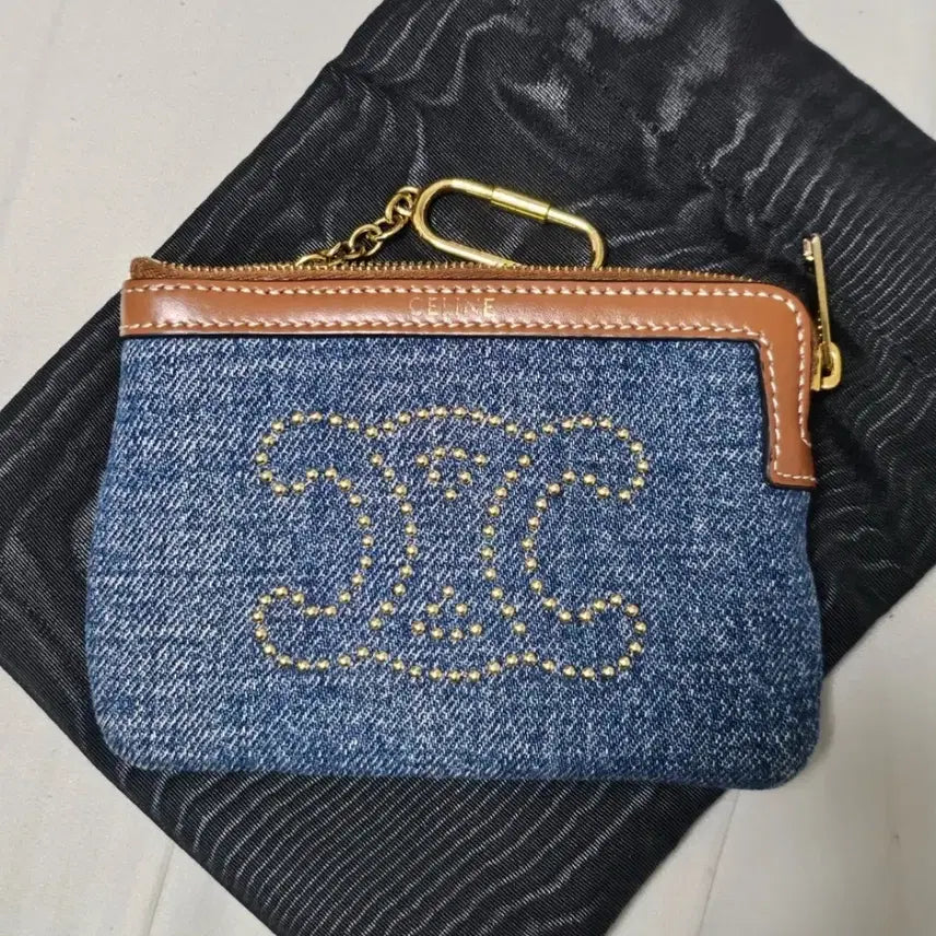 [BUNJANG] Celine Denim Triomphe Card Holder Wallet / (정품) 셀린느 지갑