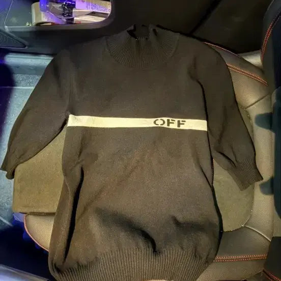 [BUNJANG] Off-White Off Lettering Knit Black / 오프화이트 오프 레터링 니트 블랙