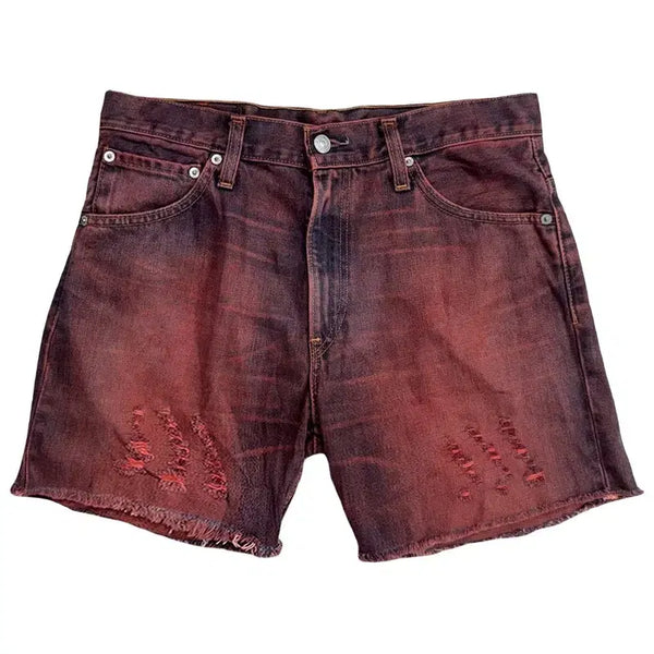 [BUNJANG] Levi Strauss & Co. 507 Red Denim Shorts W31 L32 / LEVI STRAUSS & CO 507 레드 데님 숏팬츠 W 31 L32