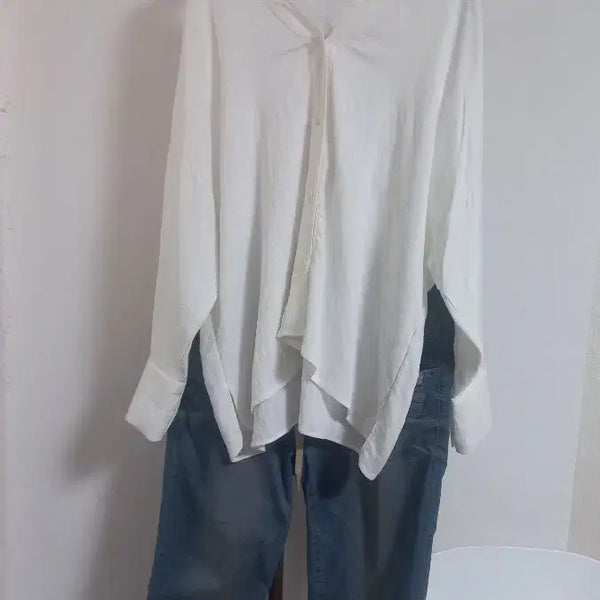 [BUNJANG] Plus Size V-Neck Blouse (99-100 Size) / 빅사이즈 브이넥 블라우스 99~100 새상품