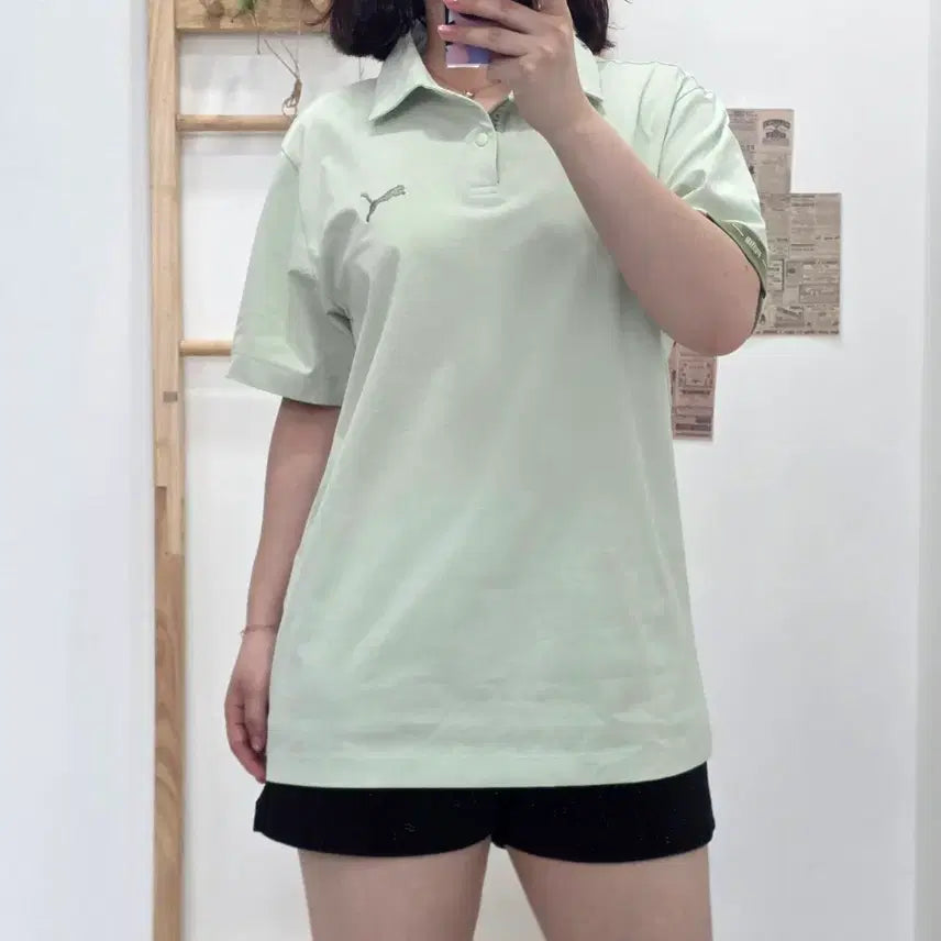 [BUNJANG] Puma Pastel Mint Short-Sleeve Polo T-Shirt L / [프립]L/푸마 반팔 카라티 파스텔민트