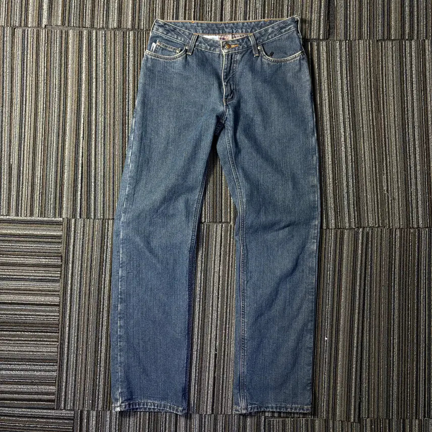 [BUNJANG] Carhartt Indigo Denim Pants Checked Lining / 칼하트 인디고 데님팬츠 체크 안감 팬츠