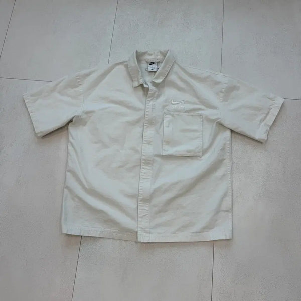 [BUNJANG] Nike Air Canvas Work Short Sleeve Shirt (M) / 나이키 AIR 캔버스 워크 반팔 셔츠 M 오버