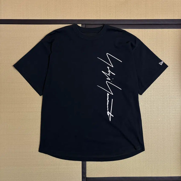 [BUNJANG] Yohji Yamamoto Pour Homme x New Era Signature Logo T-Shirt / 요지 야마모토 푸르옴므 x 뉴에라 시그니처 로고 반팔 티셔츠