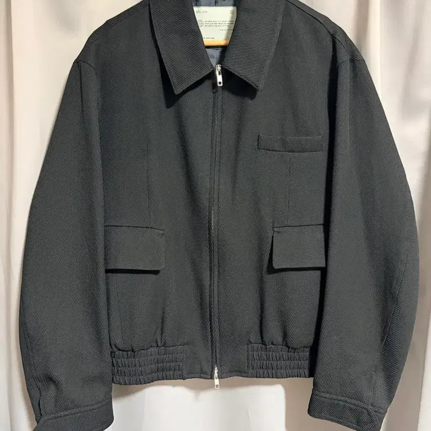 [BUNJANG] Velier Diagonal Blouson Jacket Black / [100] 벨리에 다이애그널 블루종 자켓 블랙