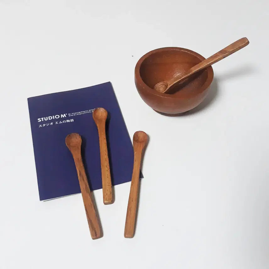 [BUNJANG] Fog Linen Work Spice Bowl & Studio M Shichimi Spoon Set / 포그린넨 향신료 볼, 스튜디오엠 시치미 스푼
