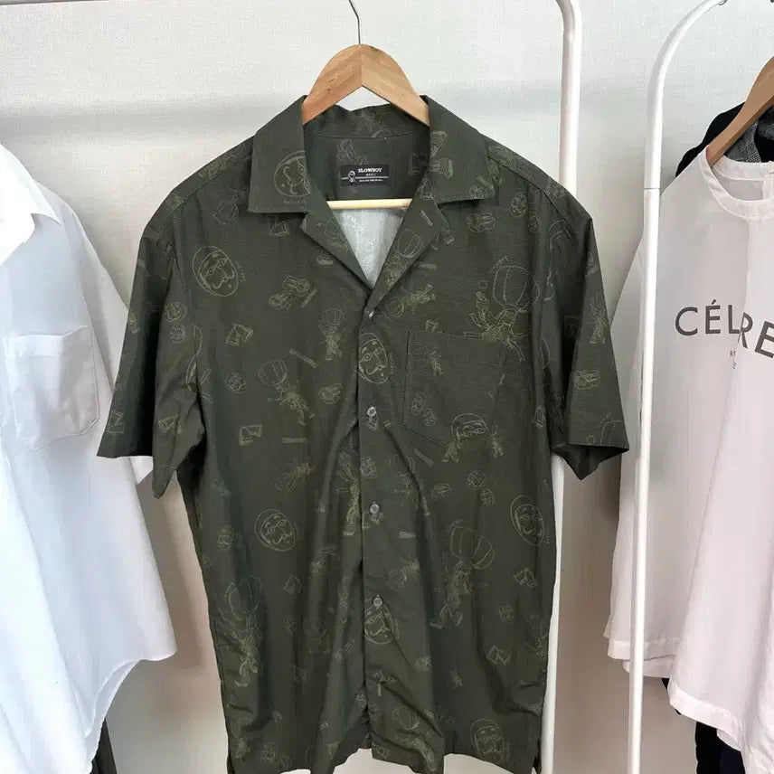 [BUNJANG] SLOWBOY Summer Short Sleeve Graphic T-Shirt Size 100 / SLOWBOY 여름 반팔 셔츠 그레픽 시원소재 100