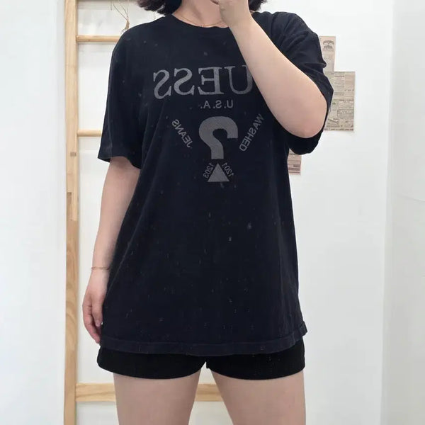 [BUNJANG] Guess Black T-Shirt XL / [프립]XL/게스 반팔티 블랙