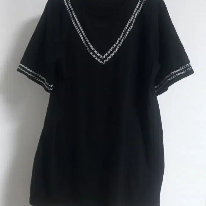 [BUNJANG] Lepita Black Cotton Long T-Shirt / 르피타 블랙 면  롱티셔츠 66~88