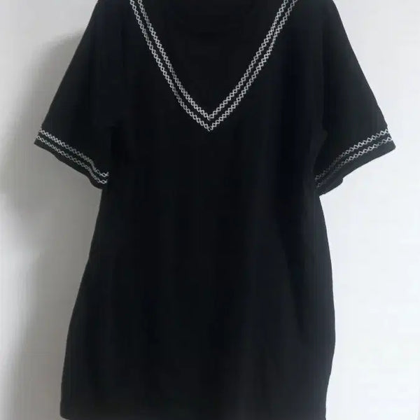 [BUNJANG] Lepita Black Cotton Long T-Shirt / 르피타 블랙 면  롱티셔츠 66~88