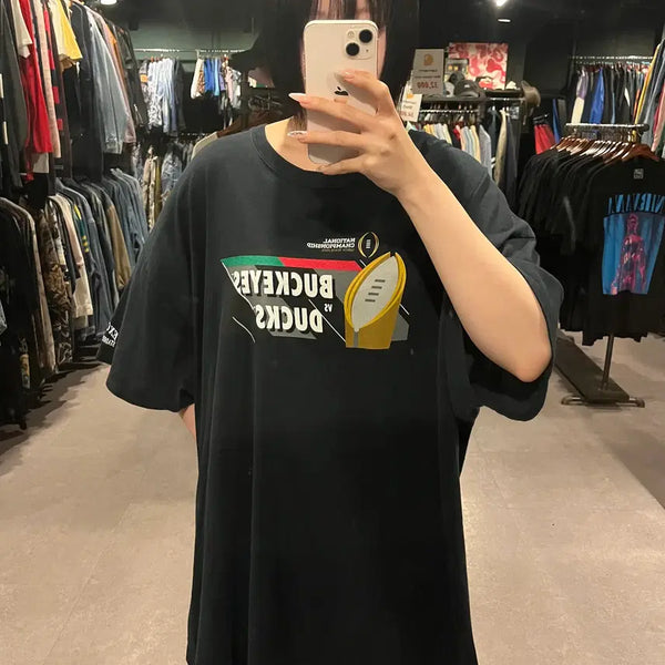 [BUNJANG] Vintage Lettering Printing Short-Sleeve T-Shirt / (834) VTG 빈티지 레터링 프린팅 반팔 티셔츠
