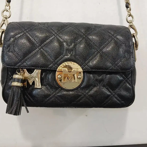 [BUNJANG] Metroc City Quilted Chain Crossbody Bag Black / 메트로시티 퀼팅 체인 크로스백 블랙