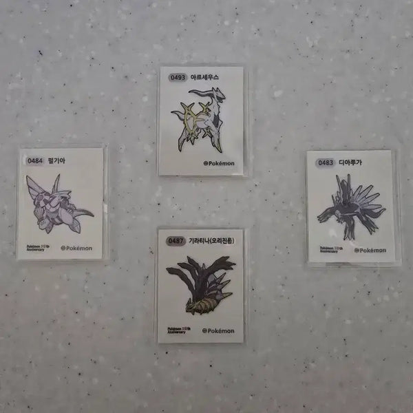 [BUNJANG] Pokemon Tteokbokki Sticker Set - Arceus, Palkia, Dialga, Giratina Origin Form / 창조신 띠부씰