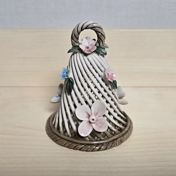 [BUNJANG] Ceramic Bell with Floral Decoration / 도자기 꽃 장식용 종
