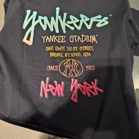[BUNJANG] MLB Color Letter T-Shirt XL / MLB 컬러레터 티셔츠 완전새상품 신상품 XL사이즈