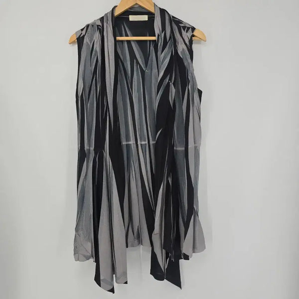 [BUNJANG] Dorian Gray Paris Pleated Chiffon Long Vest / Dorian Gray Paris 플리츠 쉬폰 롱 베스트 [H31143]