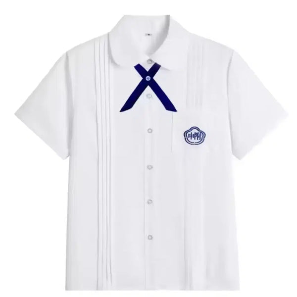 [BUNJANG] Taiwanese School Uniform Top & Tie Set / 상견니 대만교복 상의