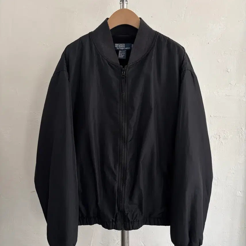 [BUNJANG] Polo Ralph Lauren Black Nylon Blouson Jacket / Polo Ralph Lauren 폴로 랄프로렌 블랙 나일론 블루종 자켓