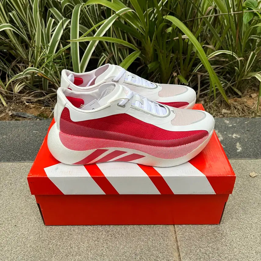[BUNJANG] Adidas Hyperboost Edge Cloud White Pure Ruby Running Shoes 260mm / 아디다스 하이퍼부스트 엣지 클라우드 화이트 퓨어 루비 260MM