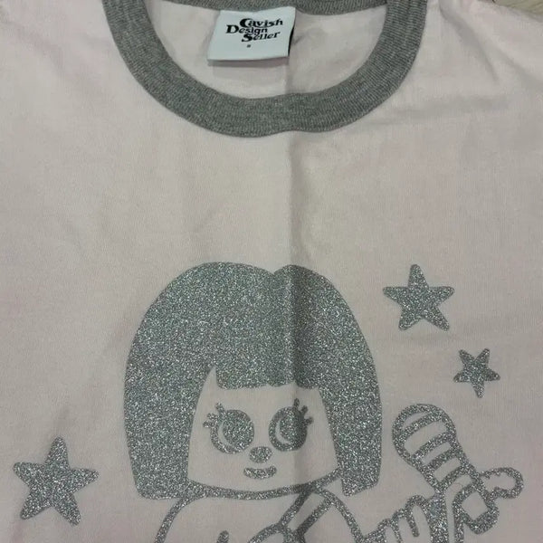 [BUNJANG] Kavici Pink Short Sleeve T-Shirt Size S / 카비시 핑크 반팔 s size