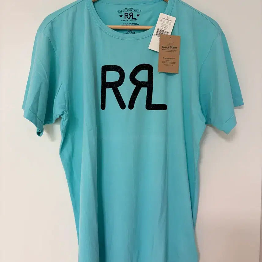 [BUNJANG] RRL Logo Jersey T-Shirt Turquoise L / RRL 더블알엘 로고 저지 티셔츠 터콰이즈 L
