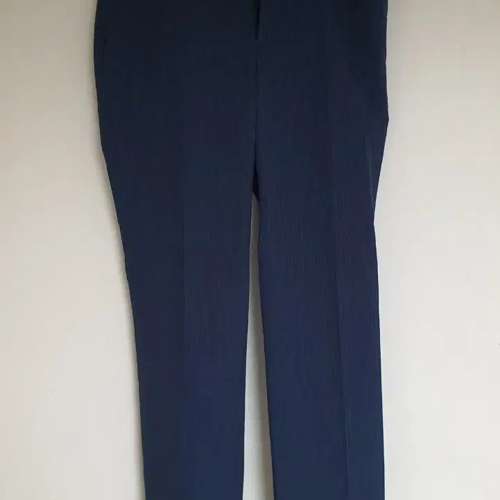 [BUNJANG] Lanzi Pinstripe Men's Suit Pants Navy / 란찌 Lanzi 핀스트라이프 남성 정장 바지 네이비 77-100