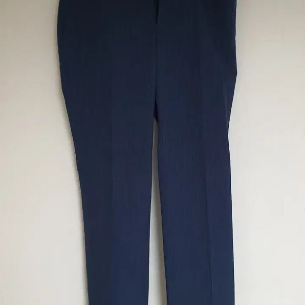 [BUNJANG] Lanzi Pinstripe Men's Suit Pants Navy / 란찌 Lanzi 핀스트라이프 남성 정장 바지 네이비 77-100