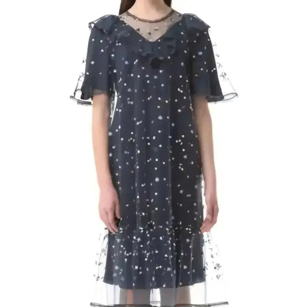 [BUNJANG] Oze secon Flower Embroidery Sheer Dress / 오즈세컨 플라워 자수 시스루 원피스 S
