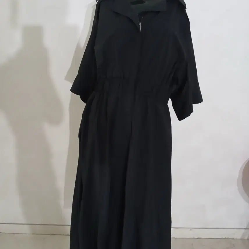 [BUNJANG] Bob Creased Half-Zip Long Dress / 020 보브 바스락 반집업 롱원피스
