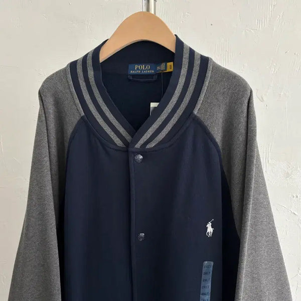 [BUNJANG] Polo Ralph Lauren QR New Navy Baseball Jacket / (새상품) Polo 폴로 QR 신형 네이비 베이스볼 자켓