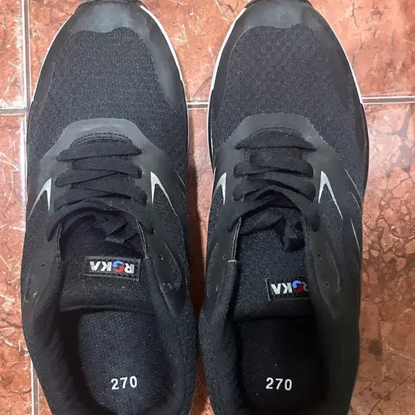[BUNJANG] ROKA Black Sneakers 270 (New Model) / ROKA 운동화 블랙 270 신형 새거
