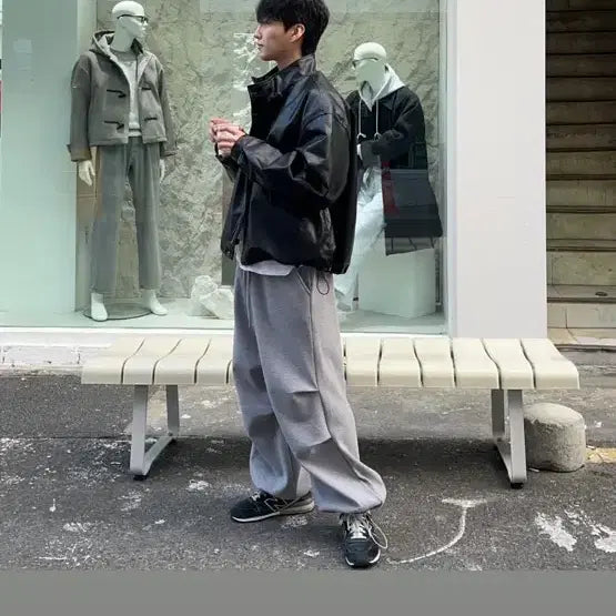 [BUNJANG] Men's Leather Jacket / 남자 가죽자켓