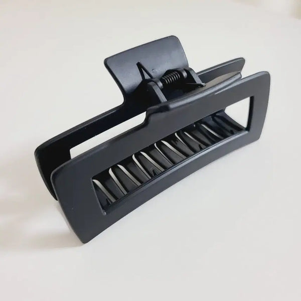 [BUNJANG] Matte Black Large Square Hair Clip Claw for Updos / 새상품 무광 블랙 대형 사각 헤어 집게핀 올림머리 여성 대형 헤어핀