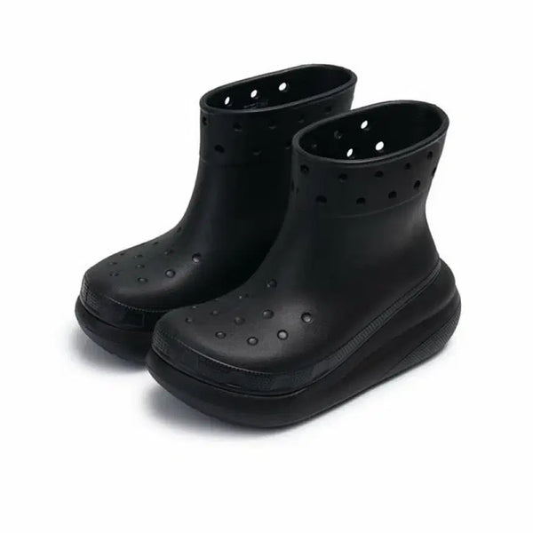 [BUNJANG] Crocs Women's Chelsea Boots Black Rain Boots / 크록스 여성 첼시 부츠 블랙 레인부츠 장화