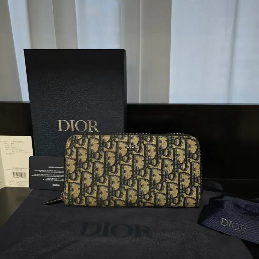 [BUNJANG] Dior Oblique Jacquard Zip Around Long Wallet / {클로젯}[Os/풀구성]디올 오블리크 자카드 지퍼돌이 장지갑