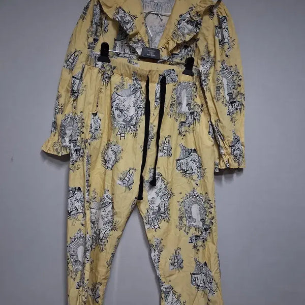 [BUNJANG] Cath Kidston Pajama Set Yellow Pattern (XS) / 캐스키드슨 파자마 세트 옐로우 패턴(XS)