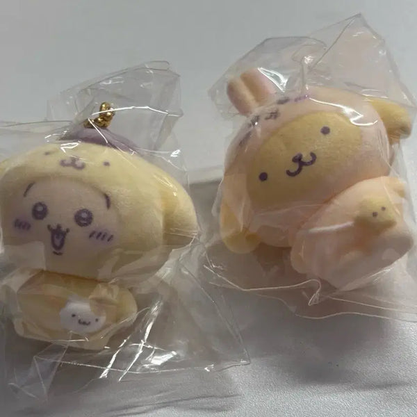 [BUNJANG] Sanrio Chiikawa Usagi Pompurin Full Set Figure Keyring / 산리오 치이카와 풀로키 피규어 키링 우사기 폼폼푸린