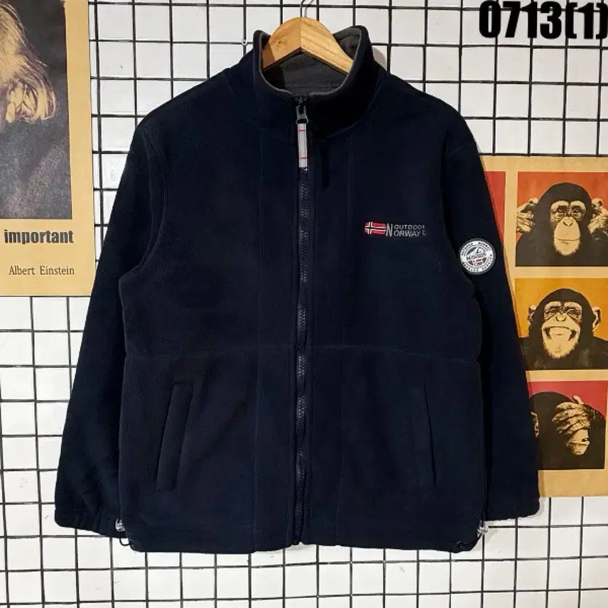 [BUNJANG] Norway Outdoor Fleece Zip-Up Jacket Black XS / 노르웨이 아웃도어 플리스 집업 자켓 블랙 XS