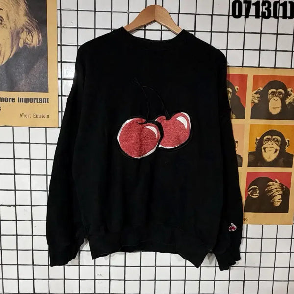 [BUNJANG] Kirsh Cherry Sweatshirt Black Size 1 / 키르시 맨투맨 블랙 체리 1