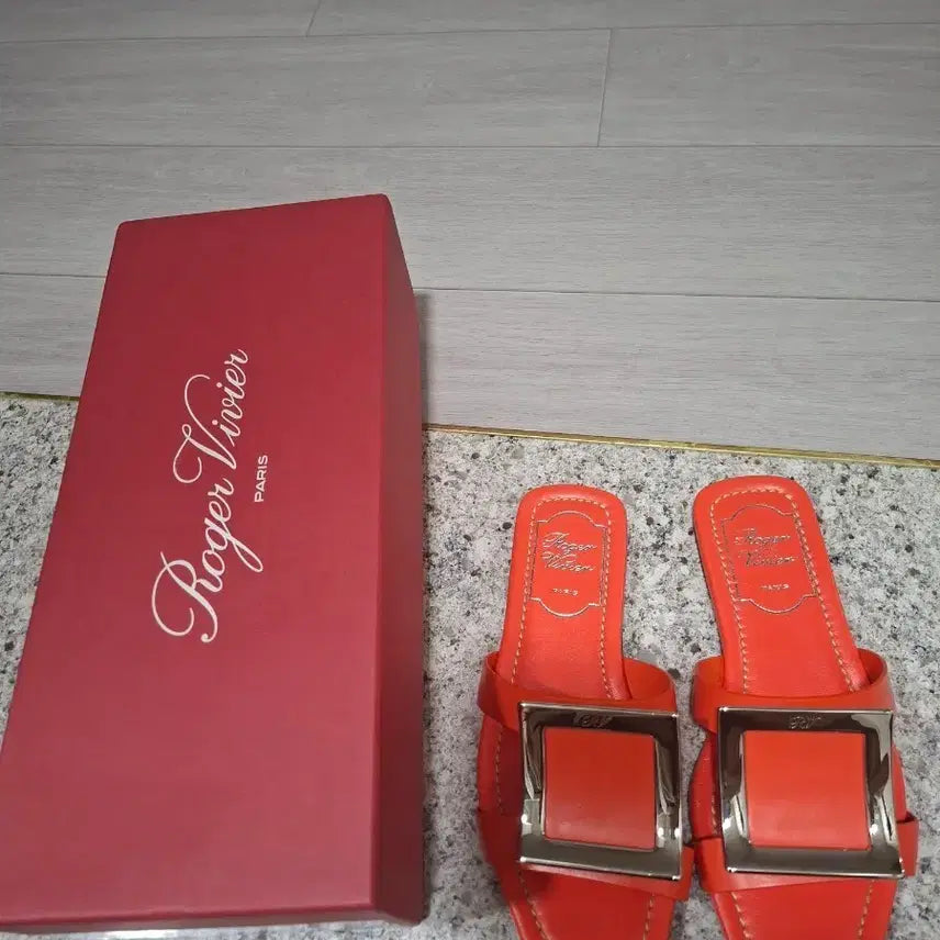 [BUNJANG] Roger Vivier Orange Mules 34.5 / (1회착용)로저 비비에 뮬 오렌지 34.5