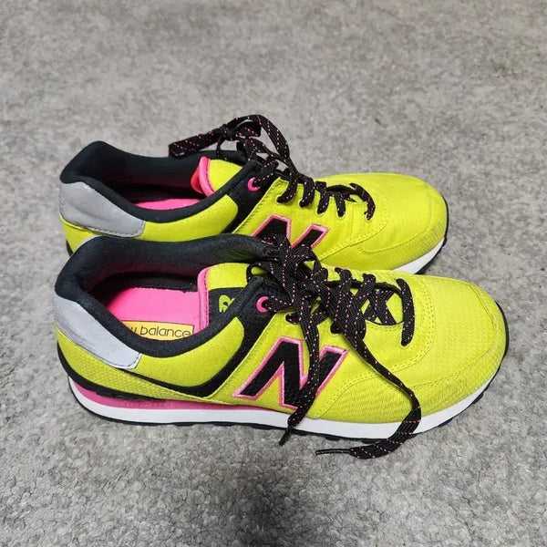 [BUNJANG] New Balance 574 Fluorescent Pink Sneakers - Size 260 / 뉴발란스 574 형광 핑크 운동화-260