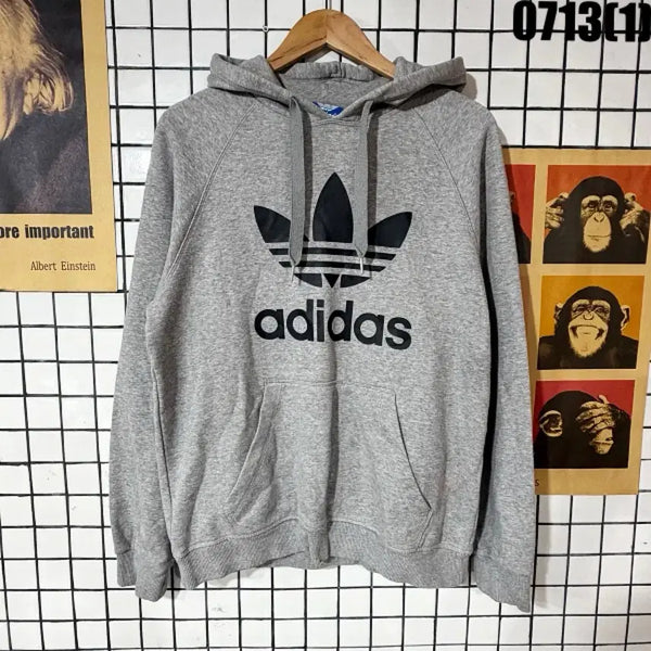 [BUNJANG] Adidas Three-Stripes Hoodie Grey Size 105 / 아디다스 삼선 후드티 그레이 105