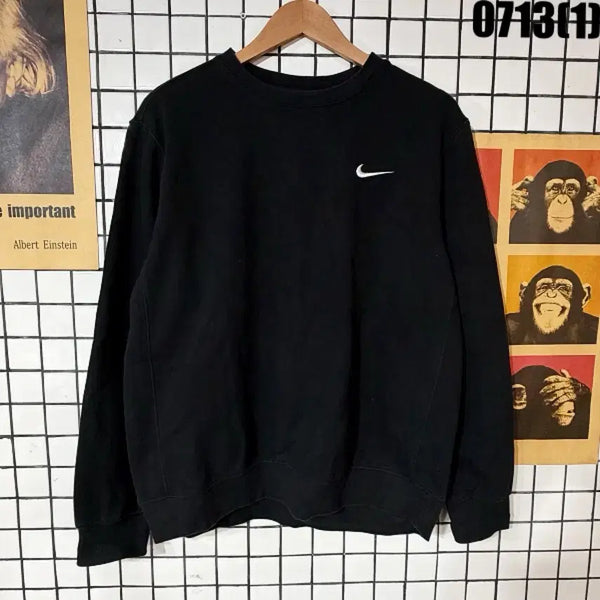 [BUNJANG] Nike Swoosh Sweatshirt Black L / 나이키 스우시 맨투맨 블랙 L