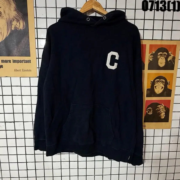 [BUNJANG] Covernat Logo Hoodie Navy L / 커버낫 후드티 네이비 L